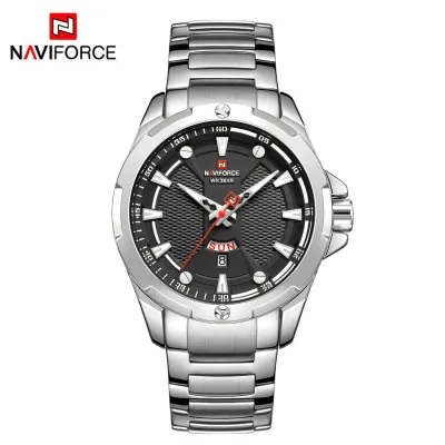 NAVIFORCE NF9161 Men's Wrist Watch Waterproof Business Casual Watches Date Display Quartz Stainless Steel Male Clock